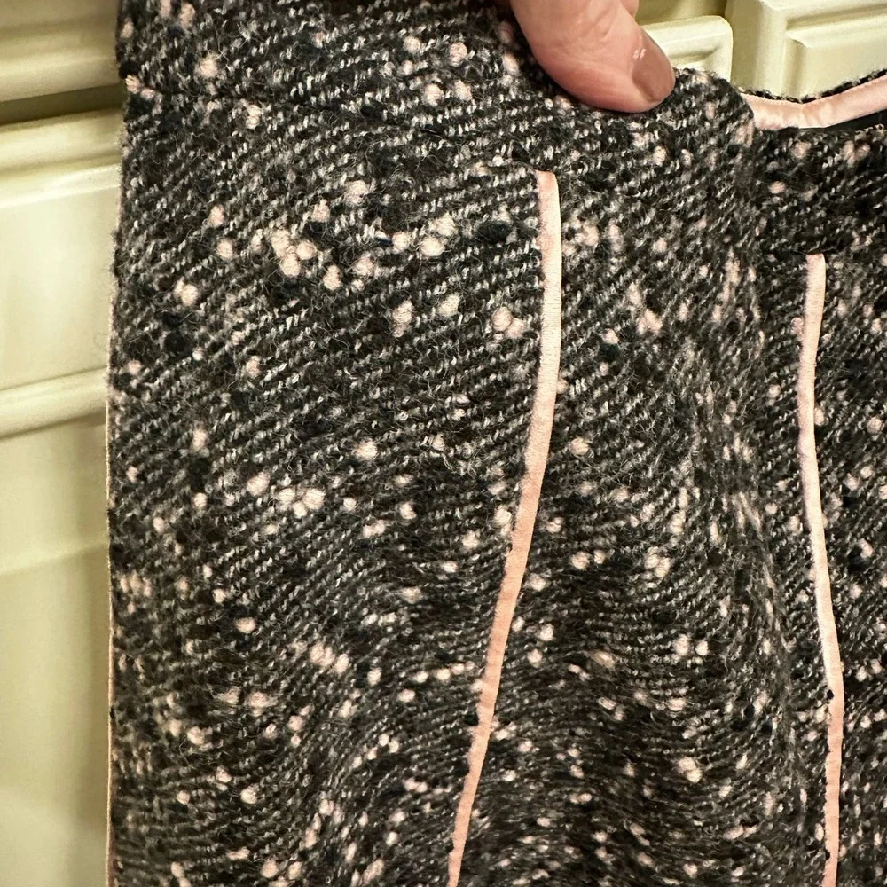 Luciano Barbera Women’s Tweed Brown‎ Pink Preppy Alpaca Wool Skirt